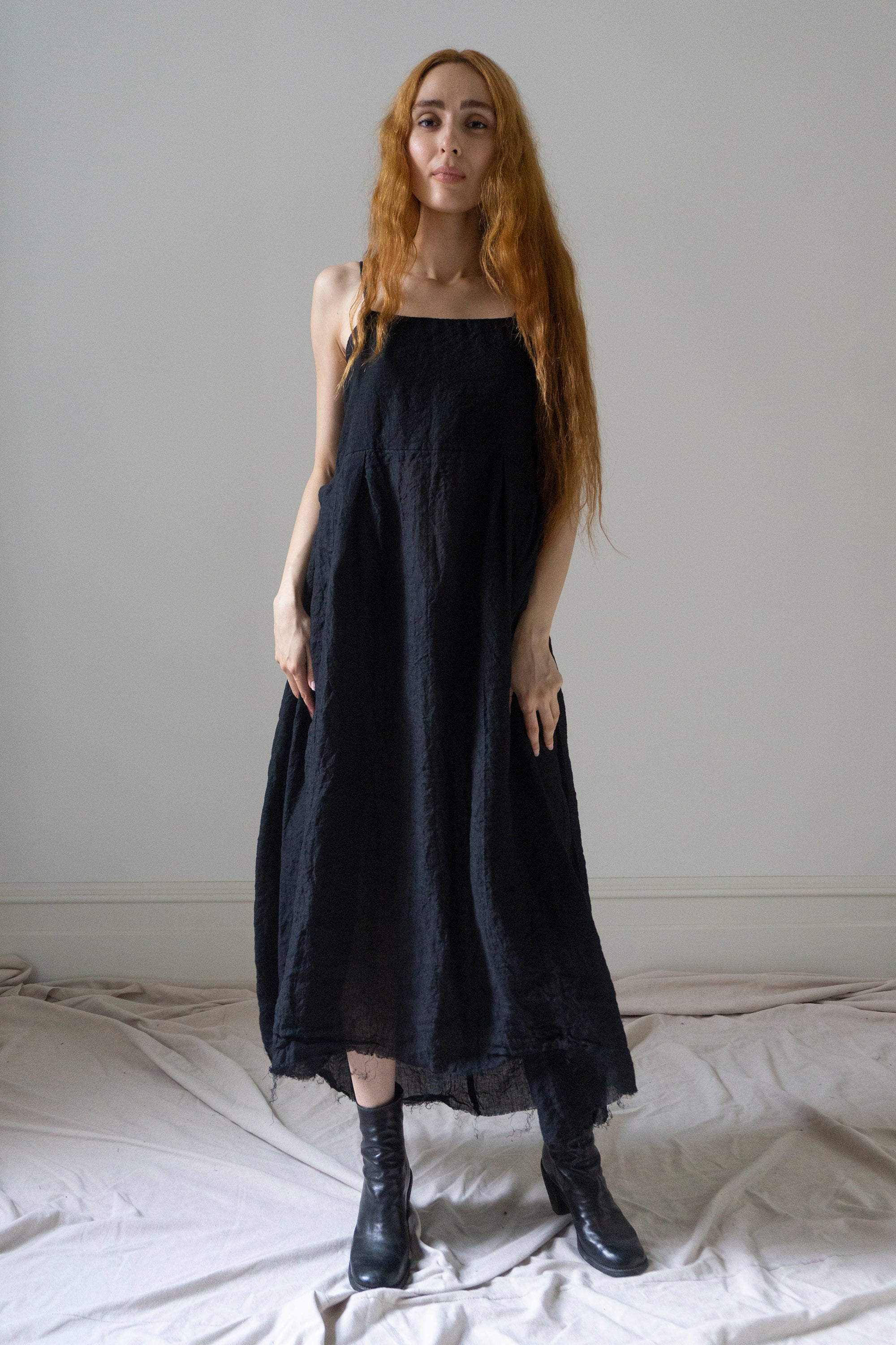 Orla Linen Dress - Black