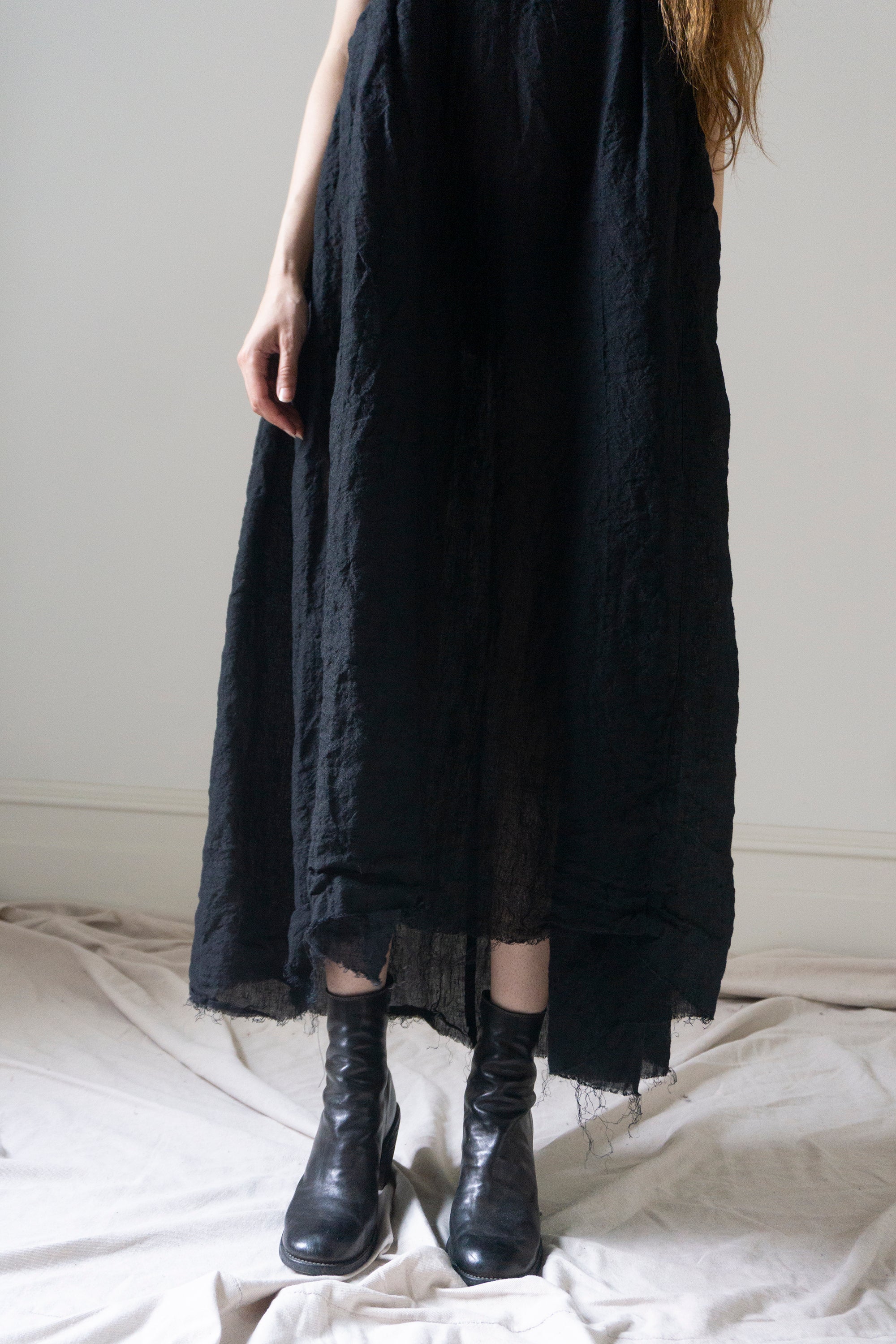 Orla Linen Dress - Black