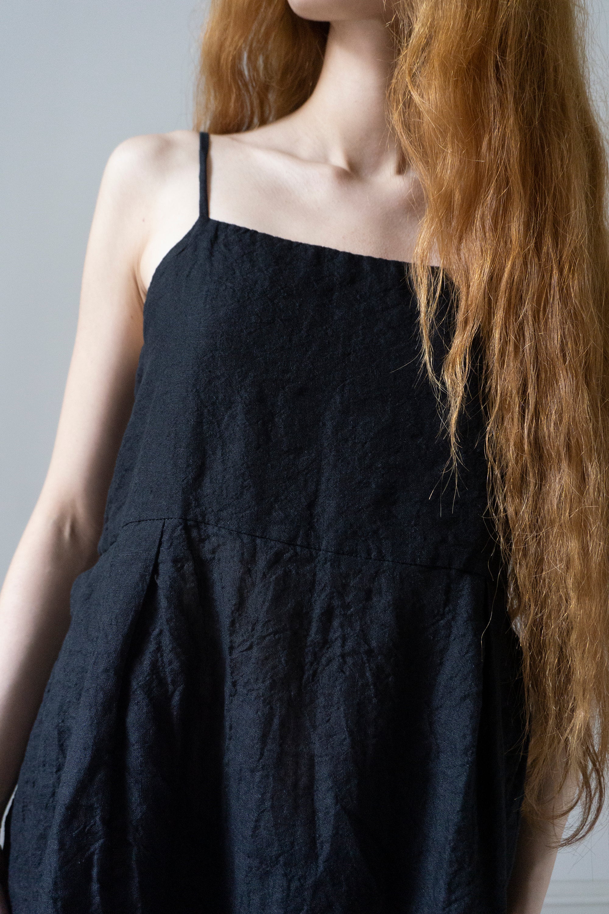 Orla Linen Dress - Black