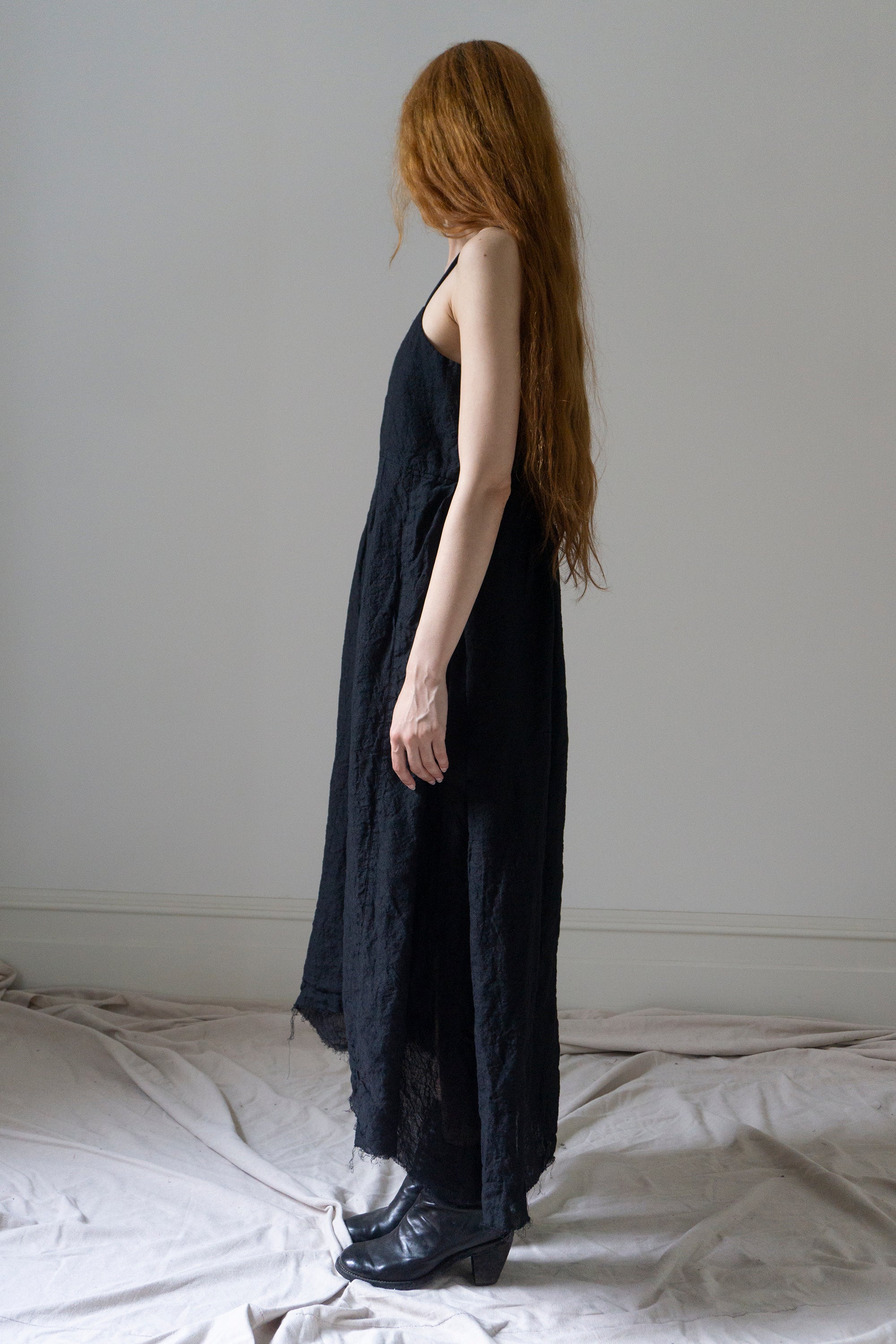 Orla Linen Dress - Black