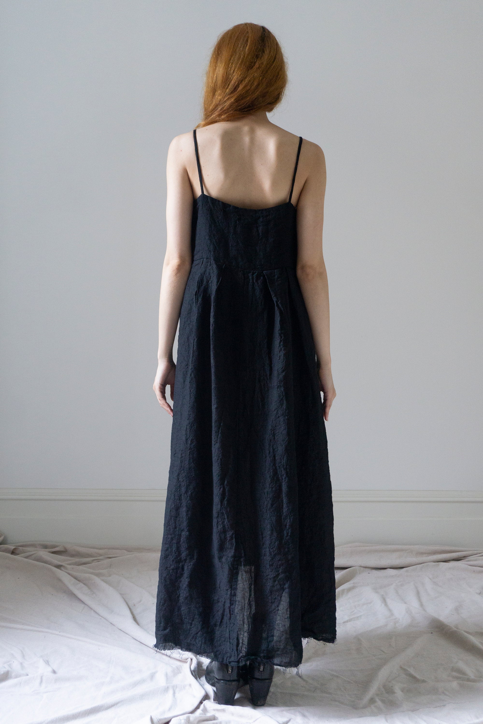 Orla Linen Dress - Black