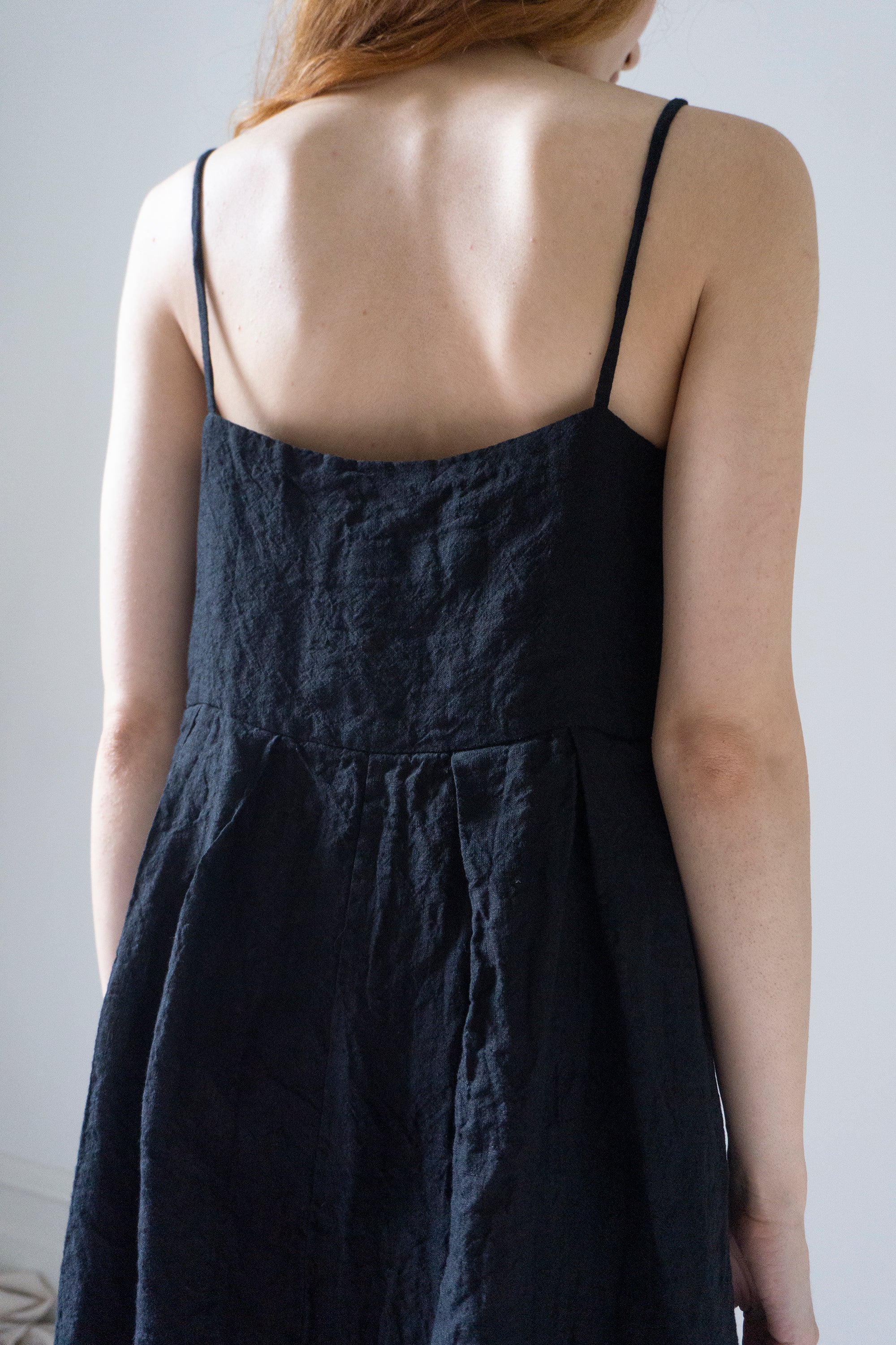Orla Linen Dress - Black