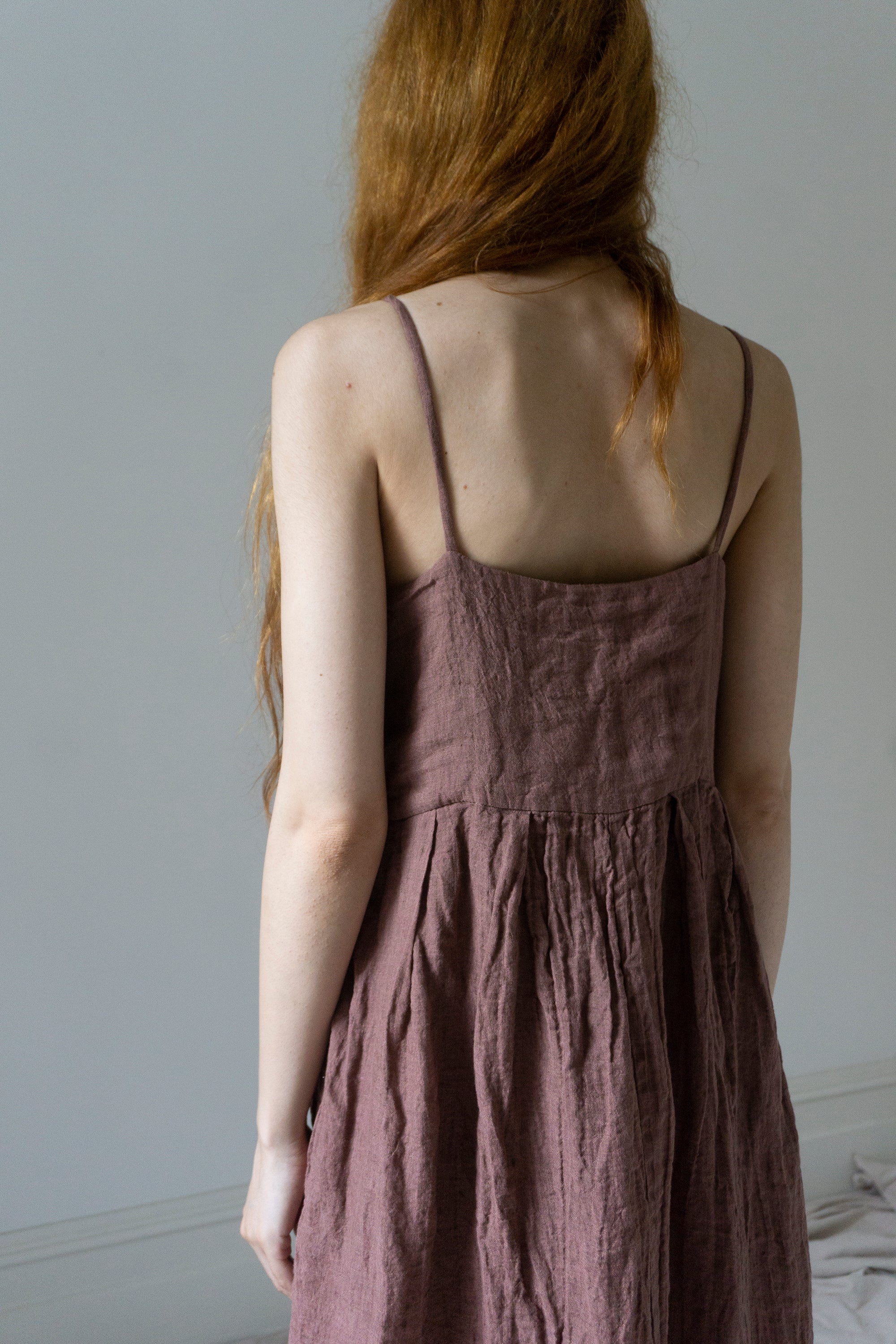 Orla Linen Dress - Rose