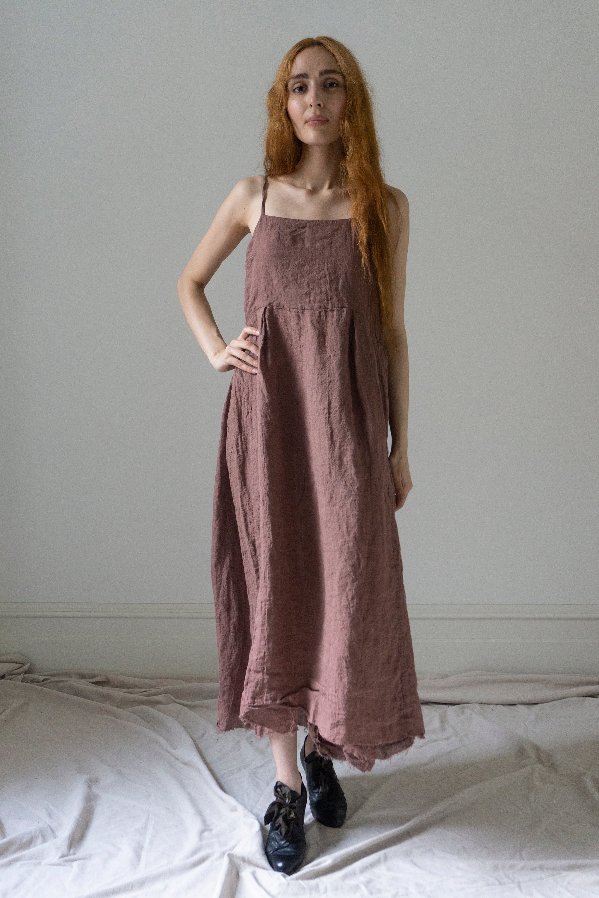 Orla Linen Dress - Rose