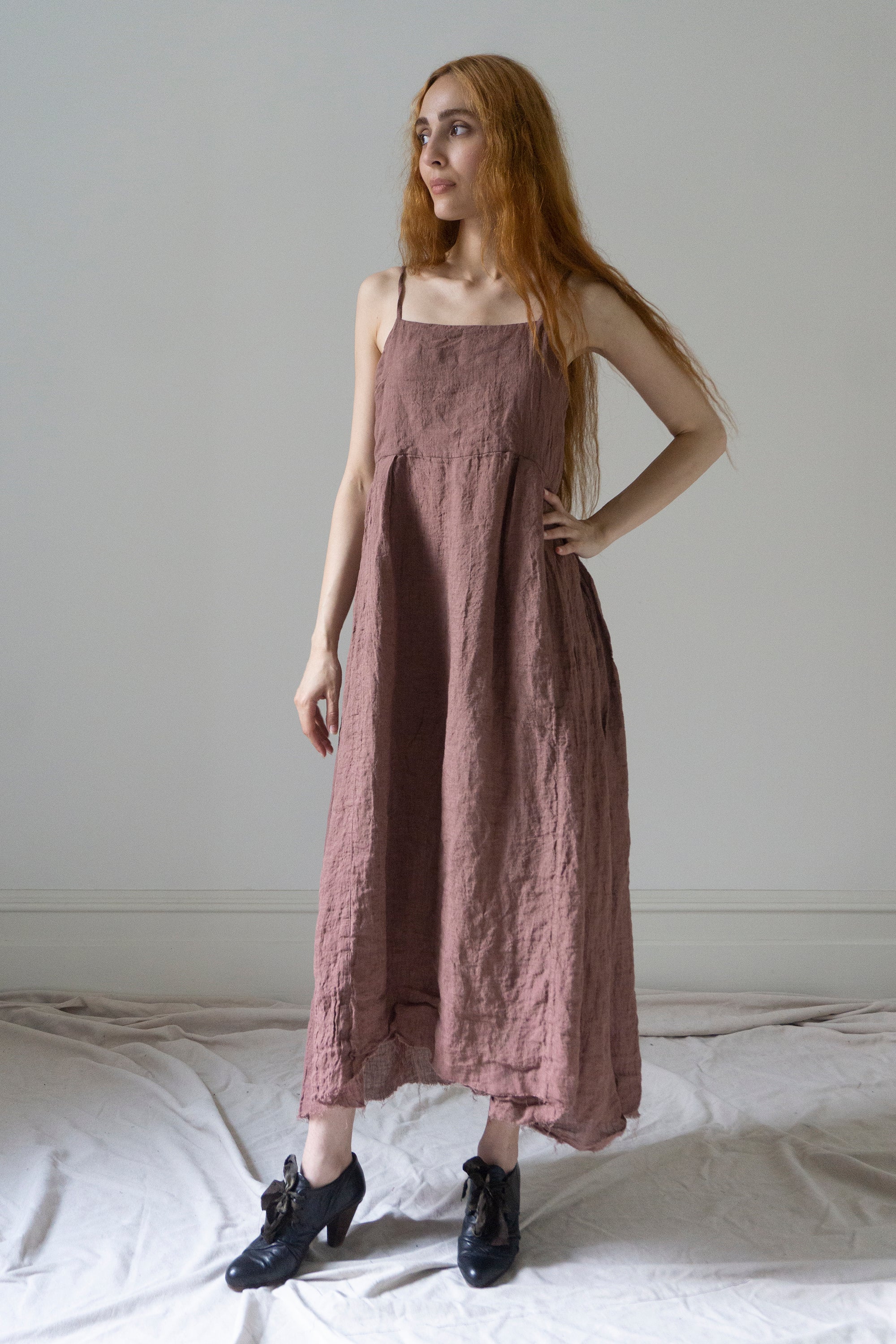 Orla Linen Dress - Rose