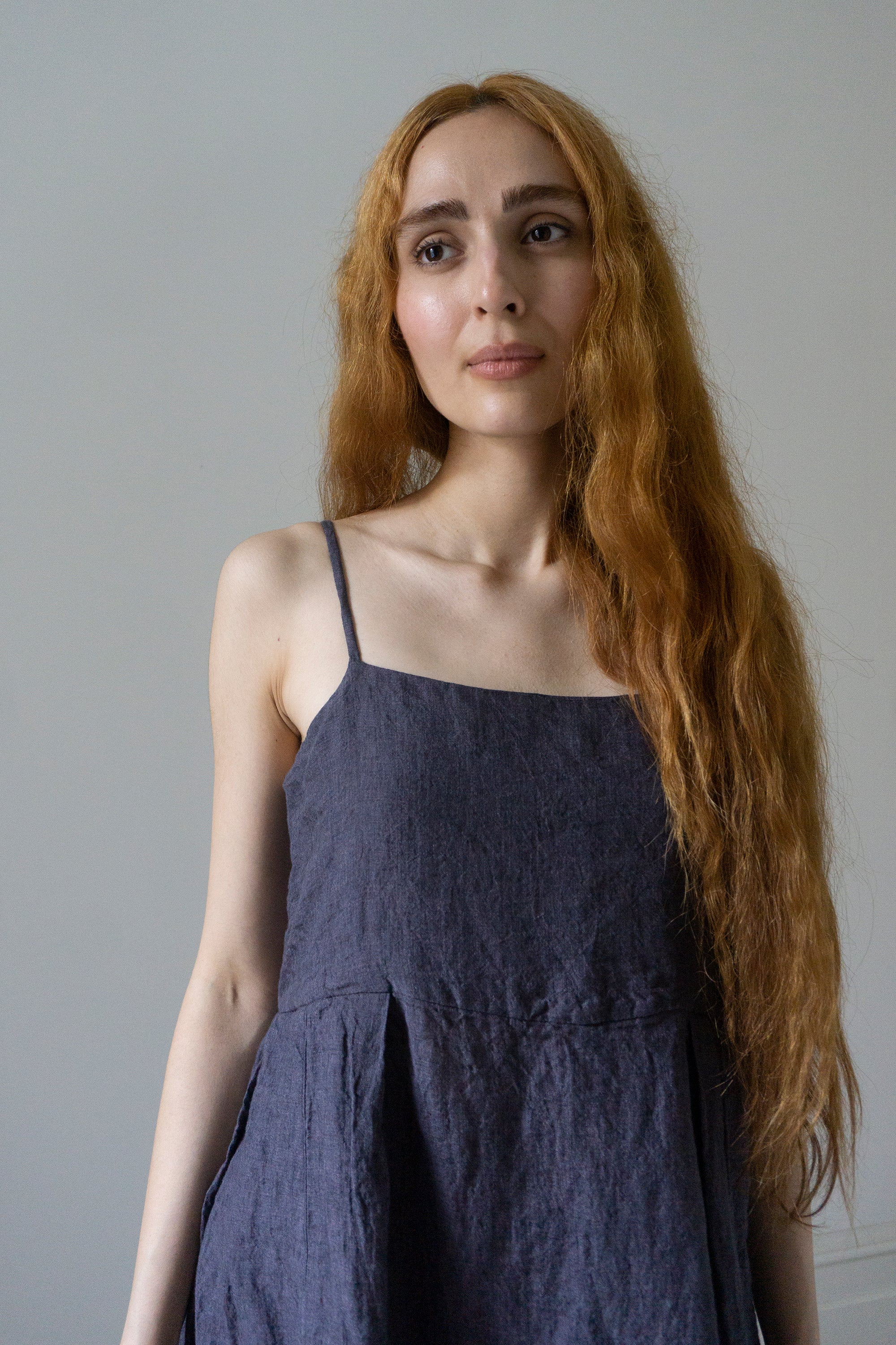Orla Linen Dress - Sloe