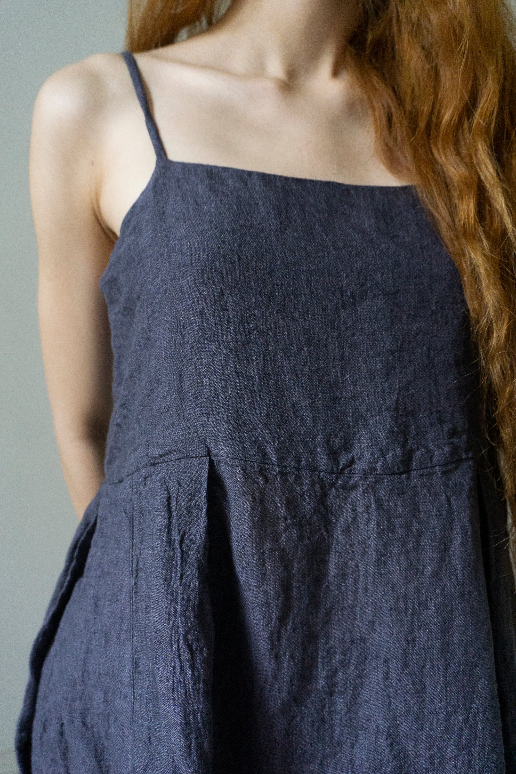Orla Linen Dress - Sloe