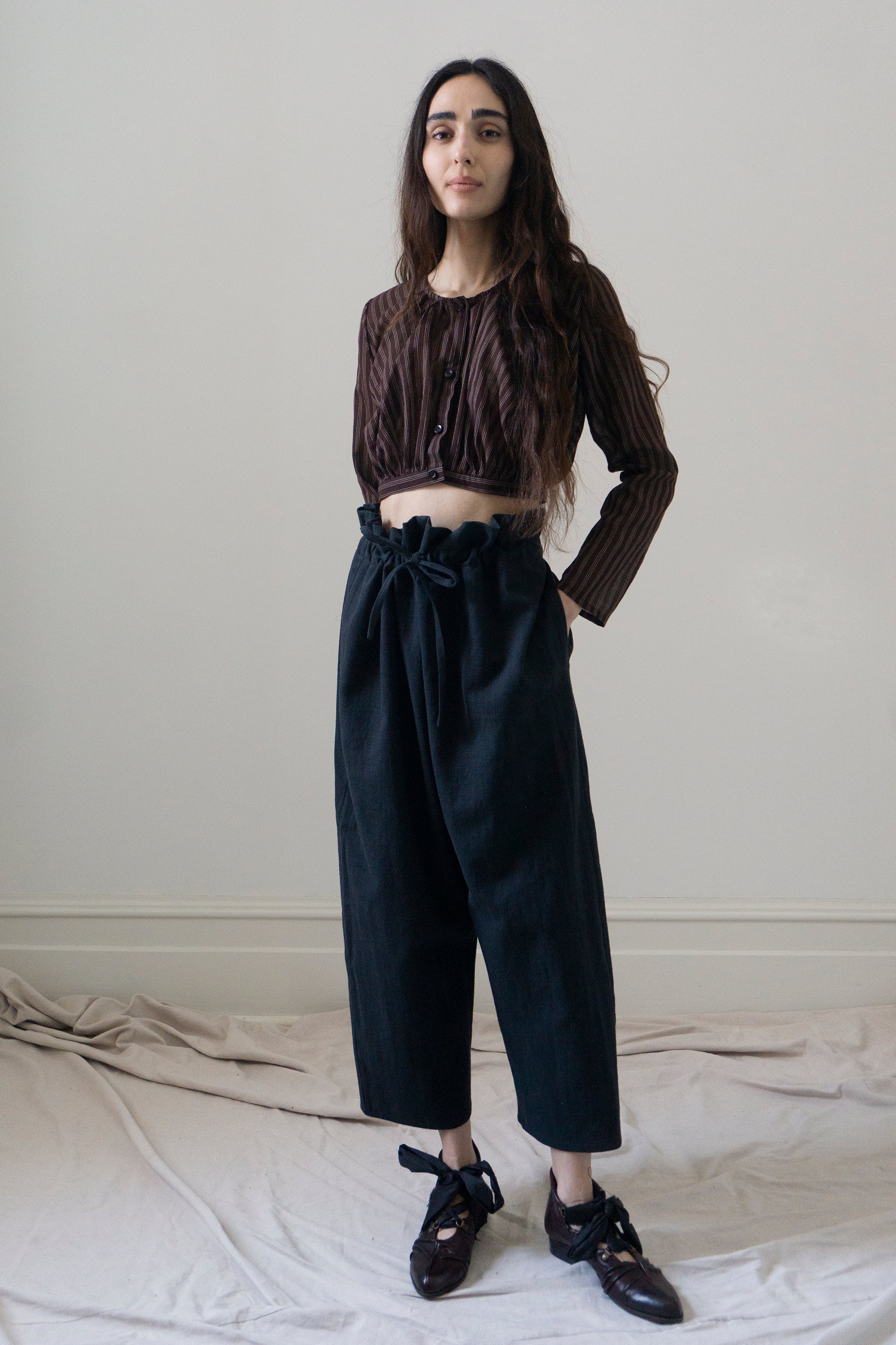 Callisto Top - Mahogany Stripe