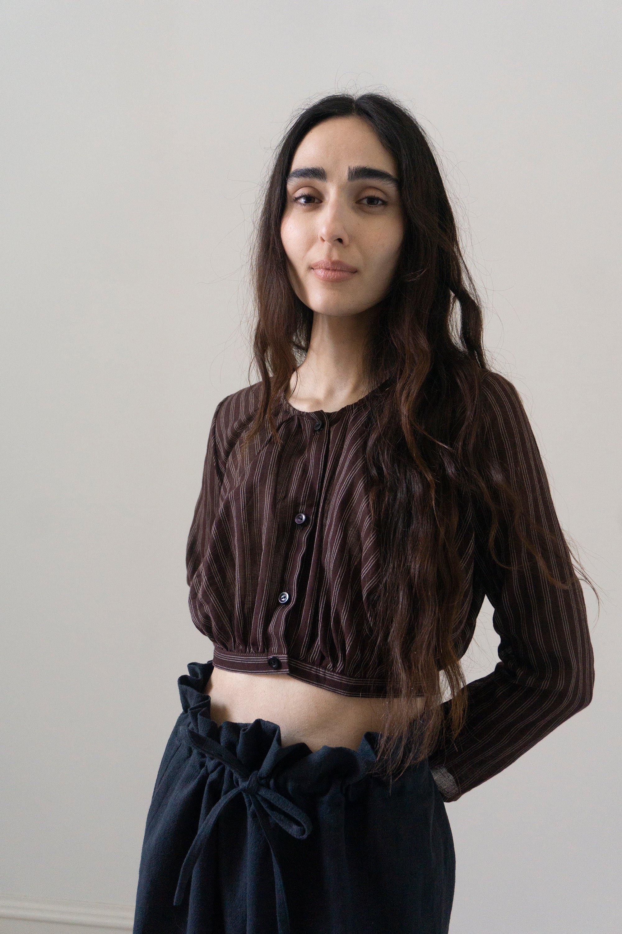 Callisto Top - Mahogany Stripe