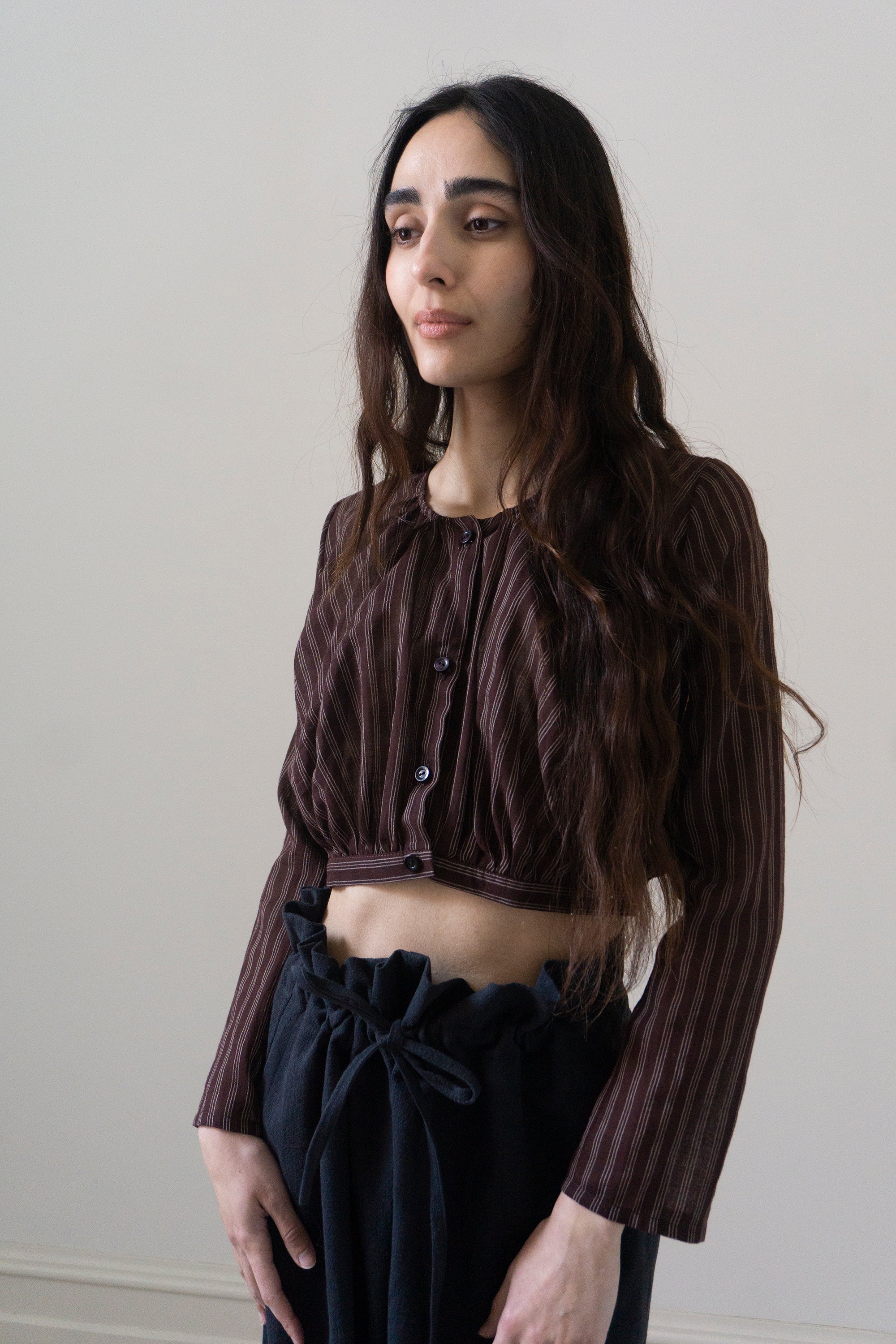 Callisto Top - Mahogany Stripe