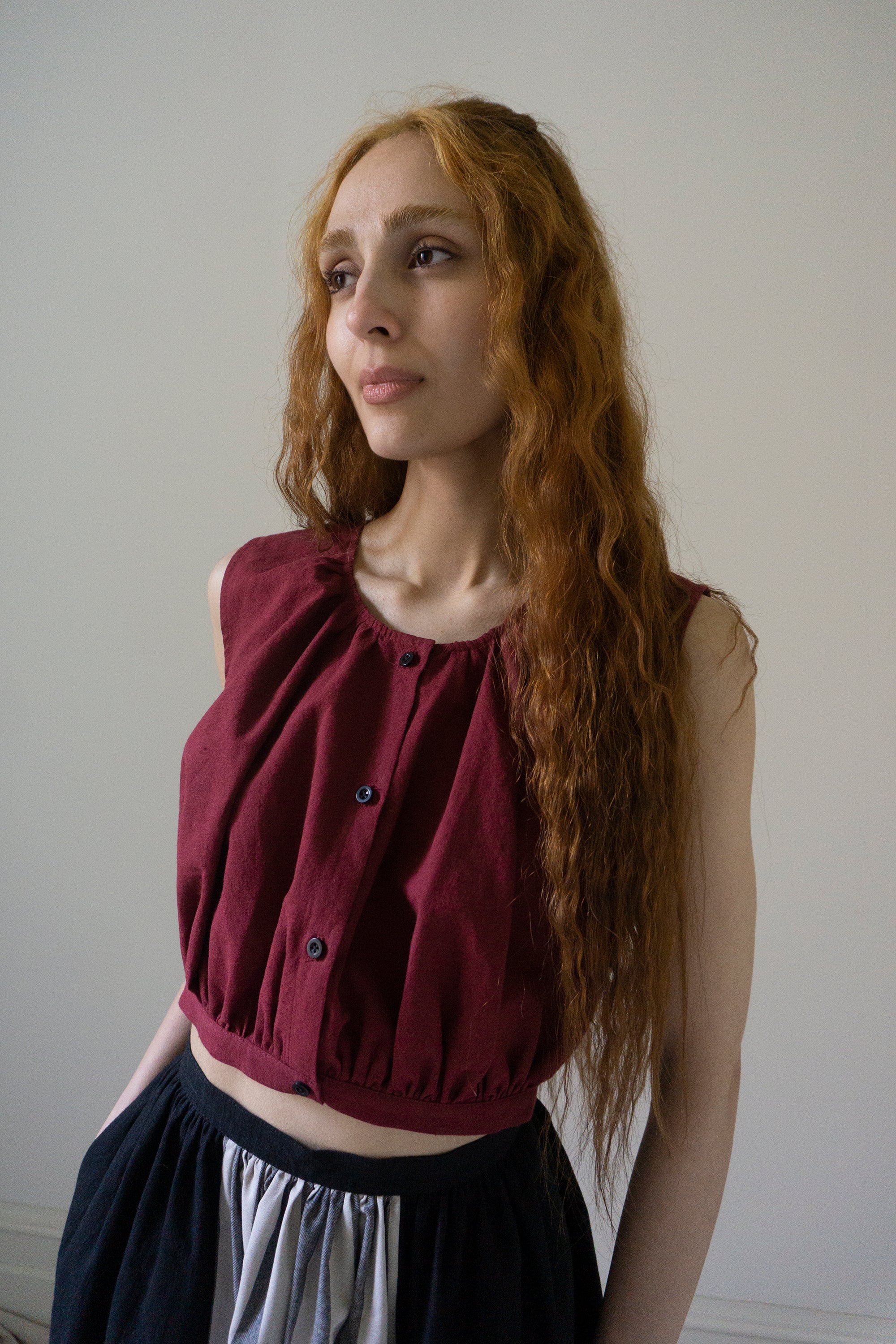 Viola Top - Dark Red