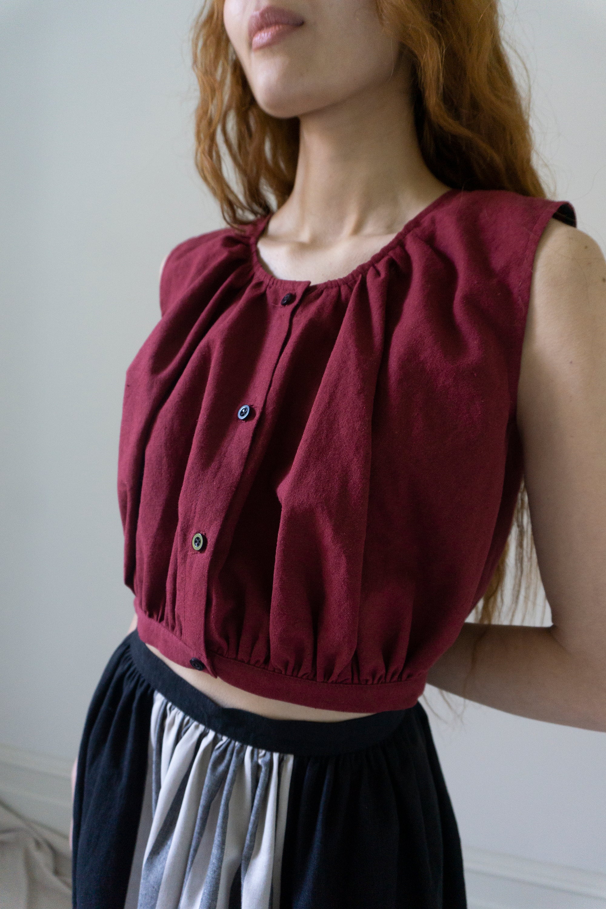 Viola Top - Dark Red