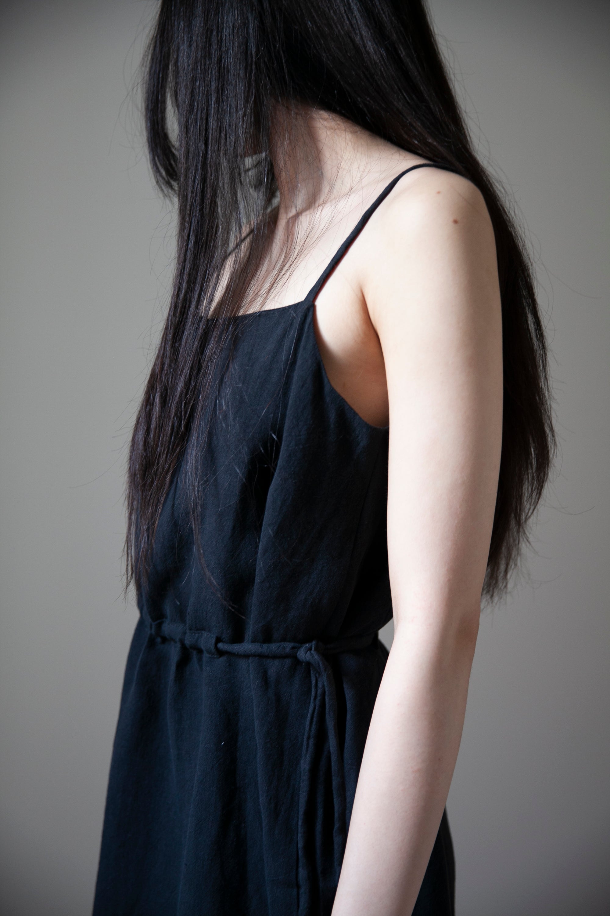 Prune Dress - Black Linen