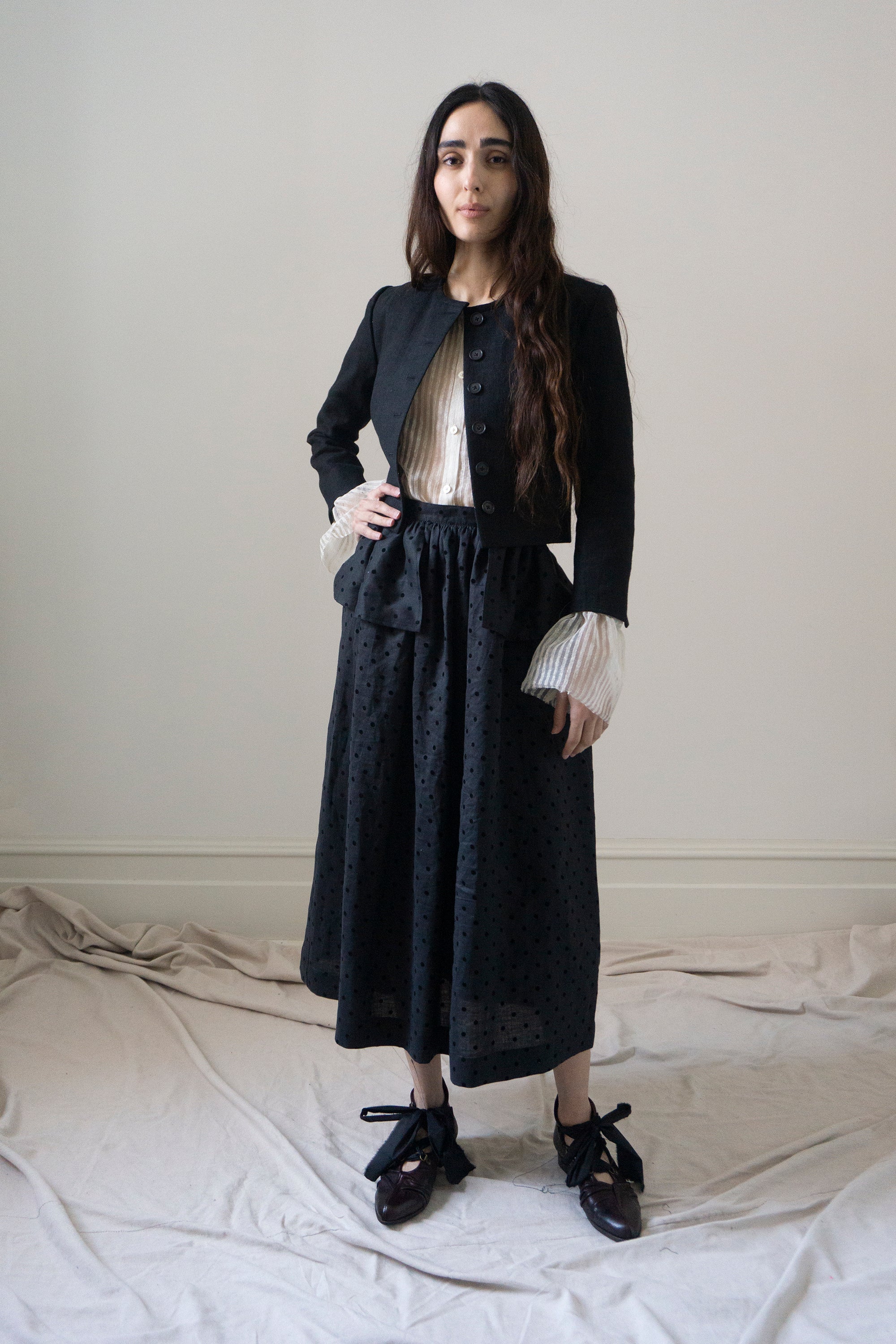 Rima Linen Jacket - Black