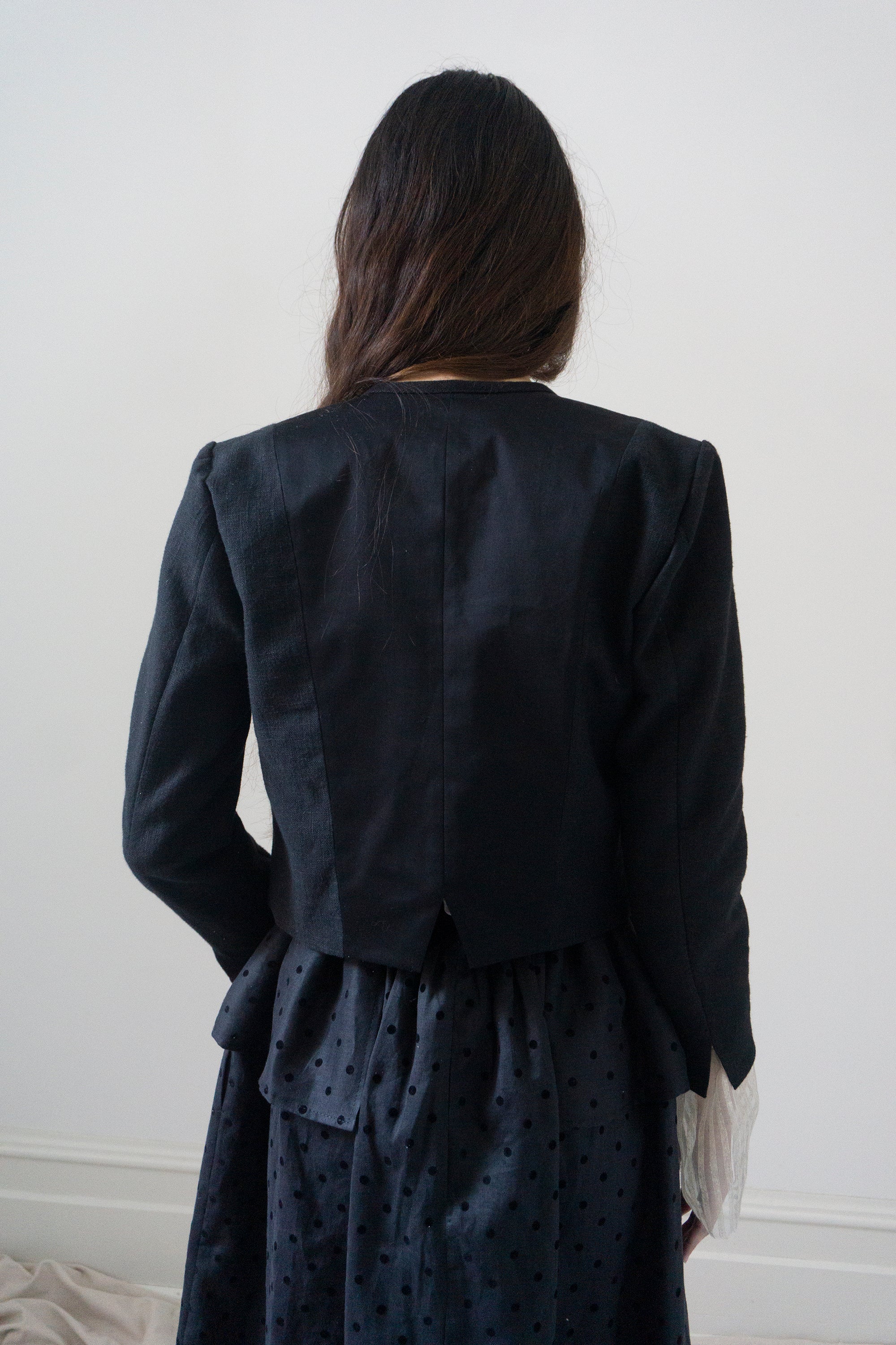 Rima Linen Jacket - Black