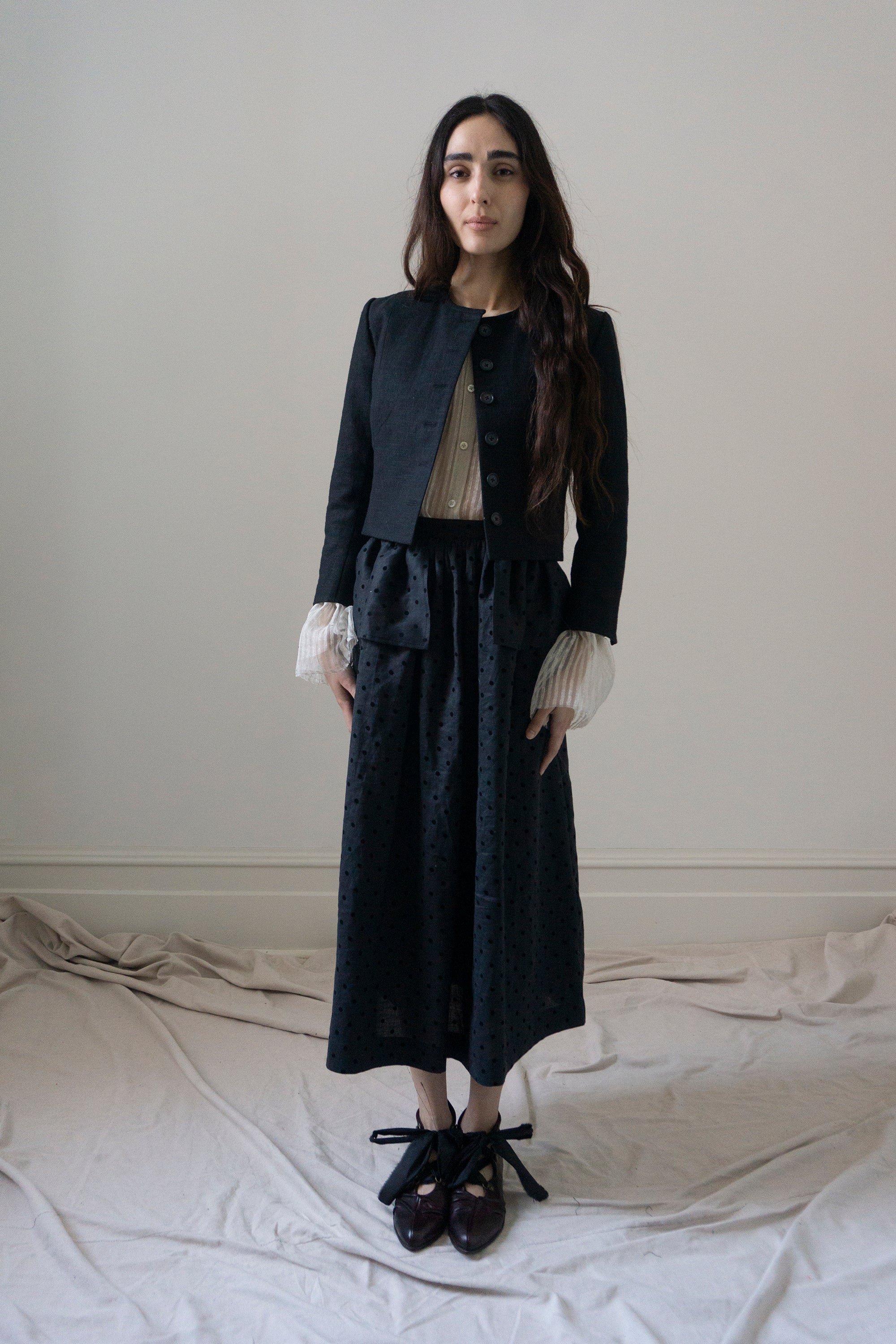 Rima Linen Jacket - Black