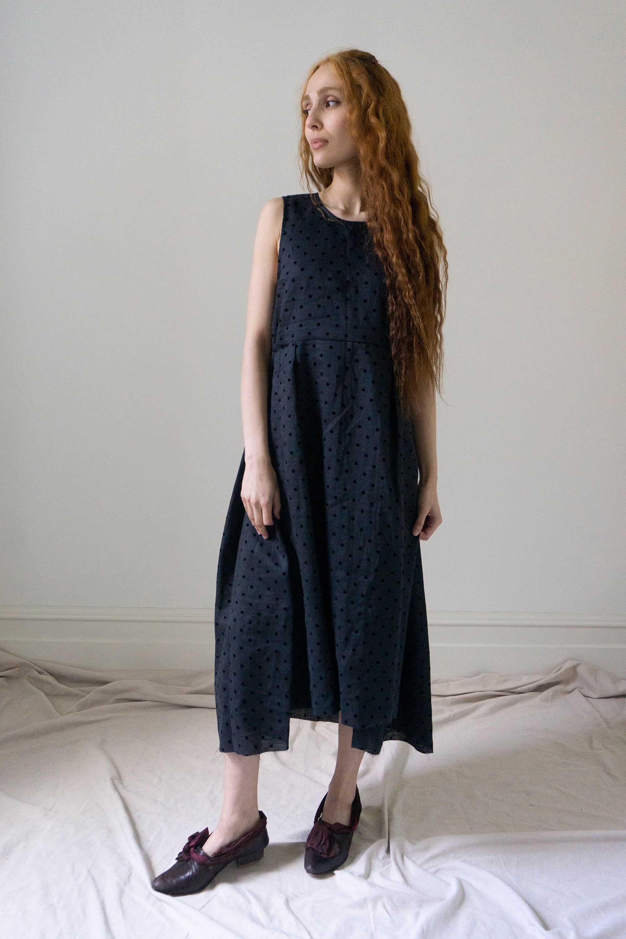 Seraphina Dress - Black Dotted Swiss