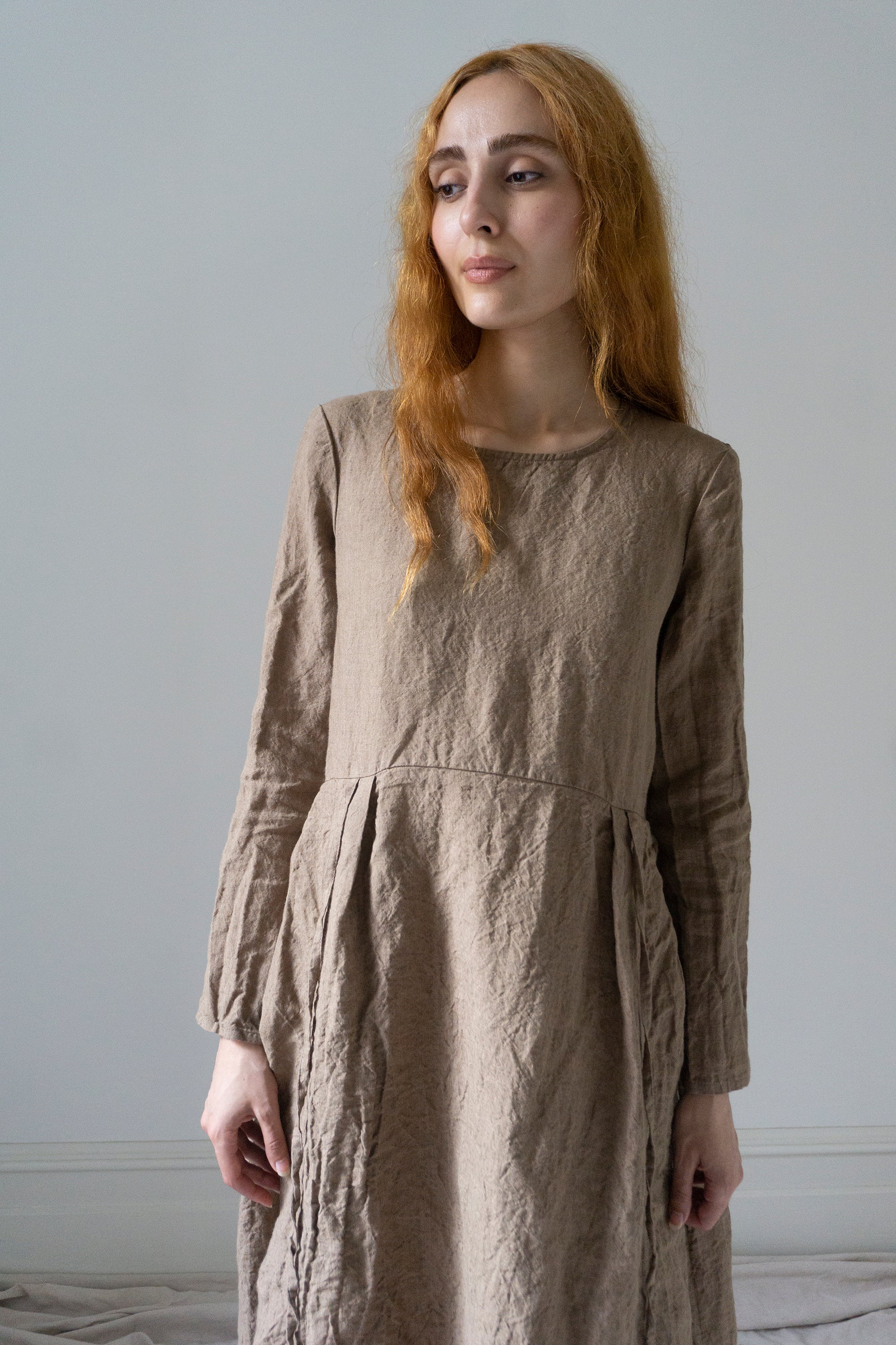 Heloise Linen Dress - Wheat