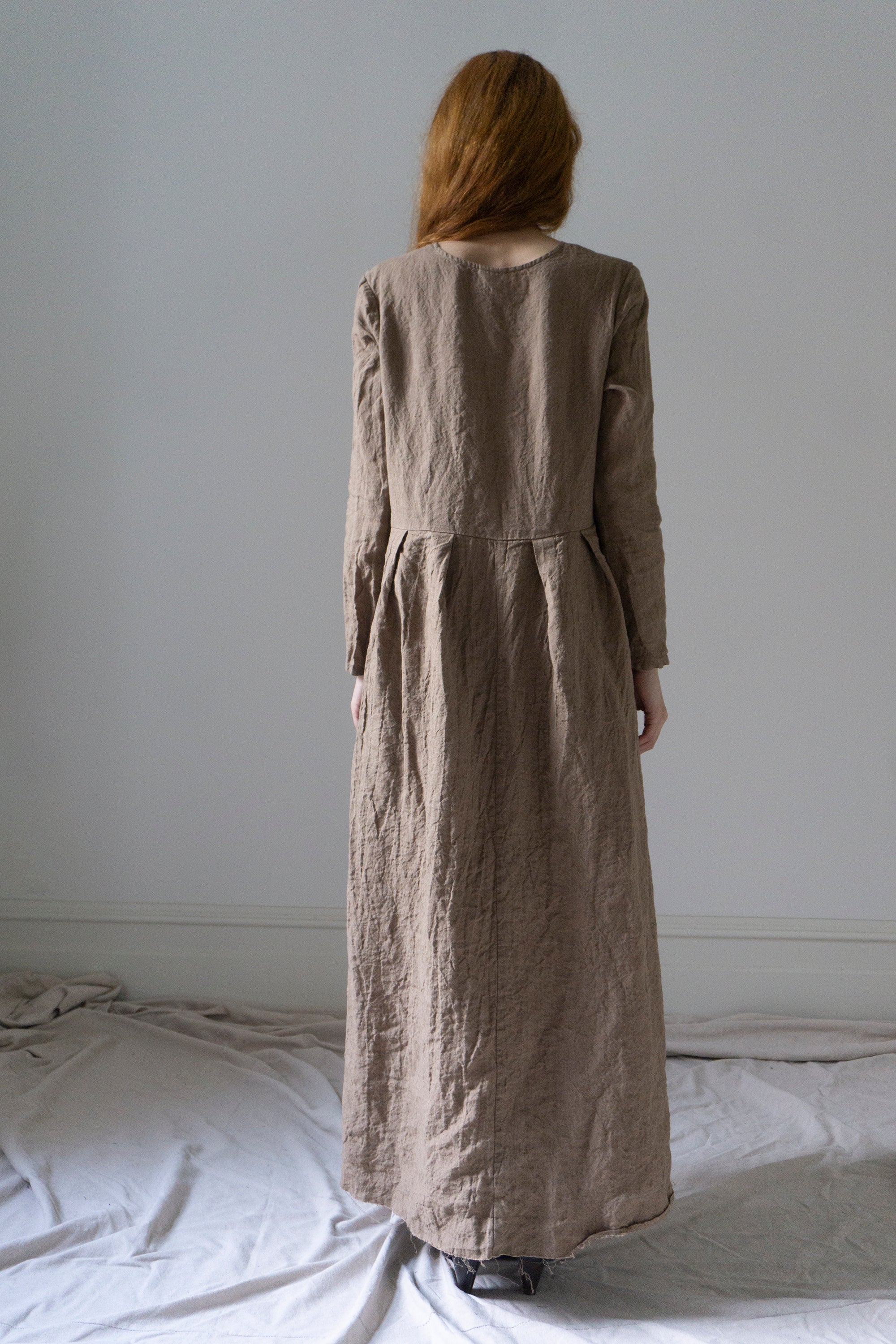 Heloise Linen Dress - Wheat