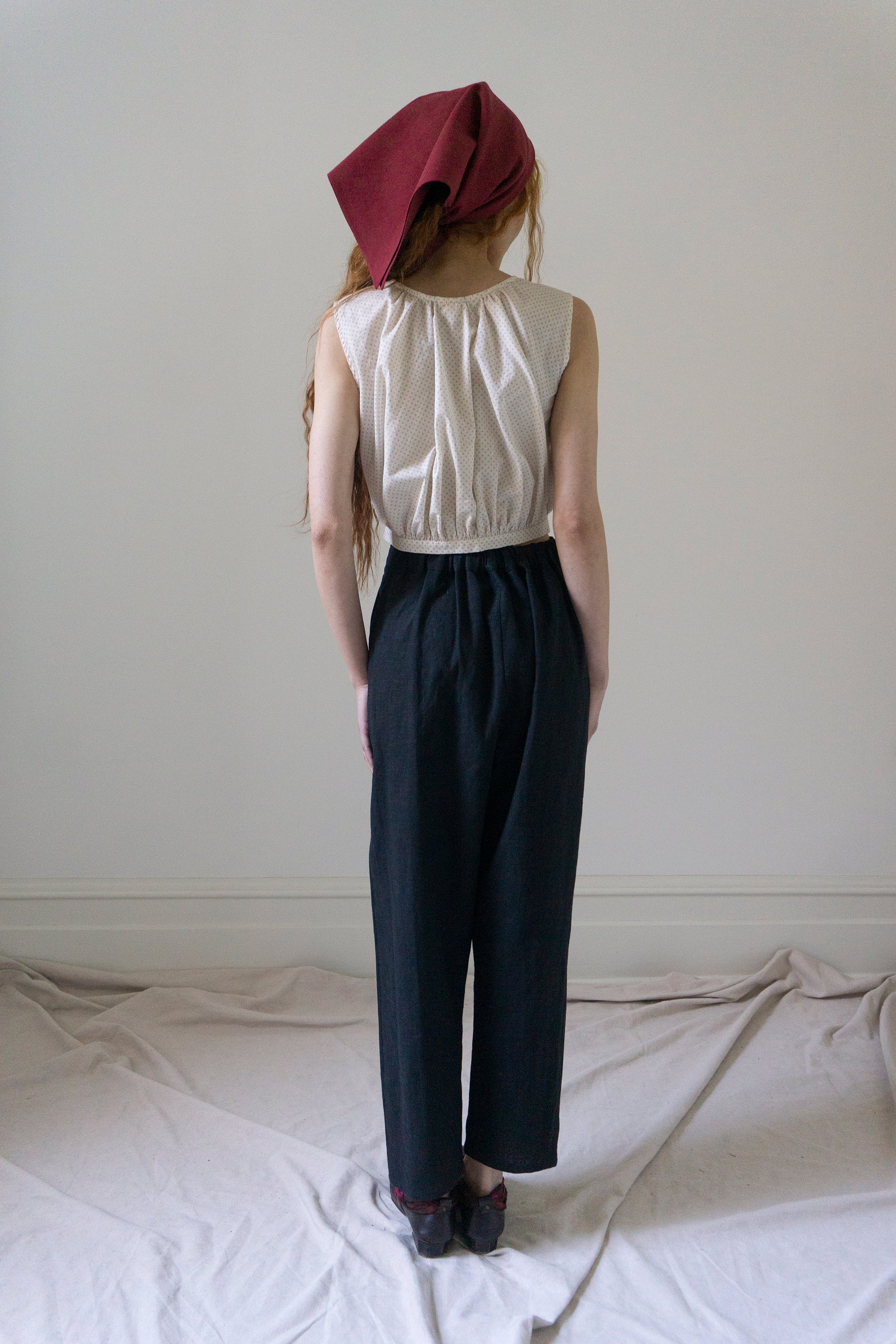 Viola Top - White Calico