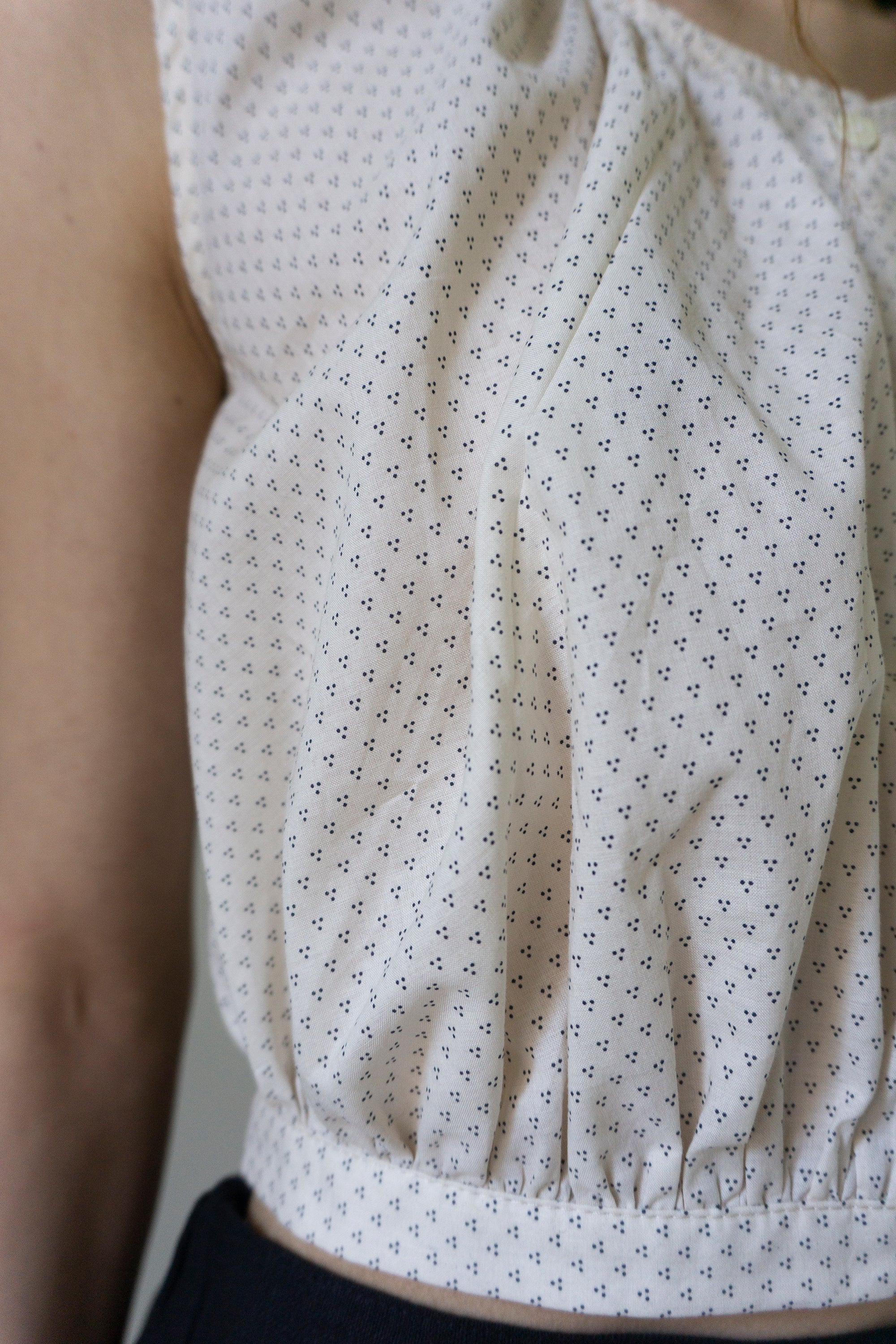 Viola Top - White Calico
