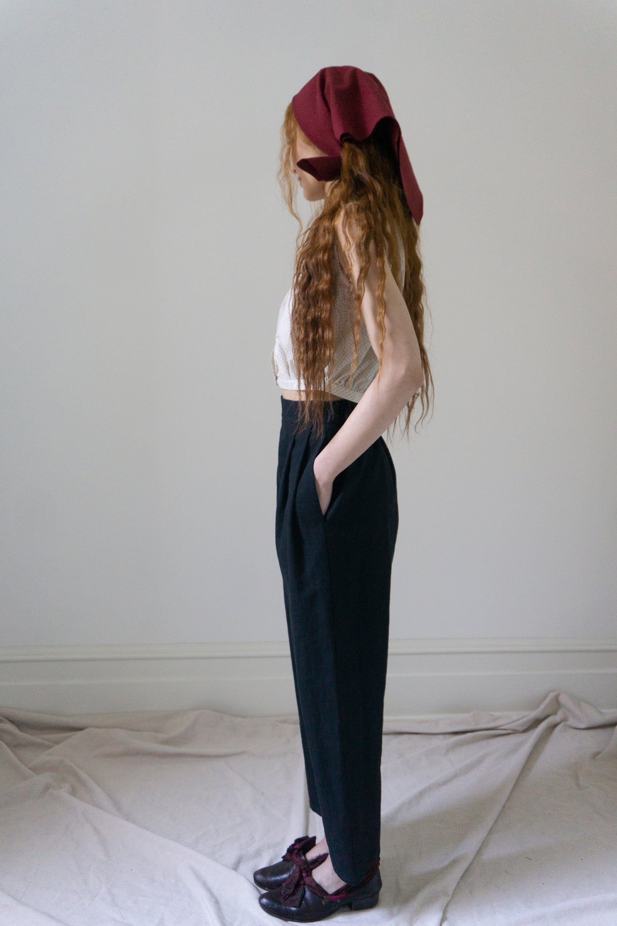 Viola Top - White Calico