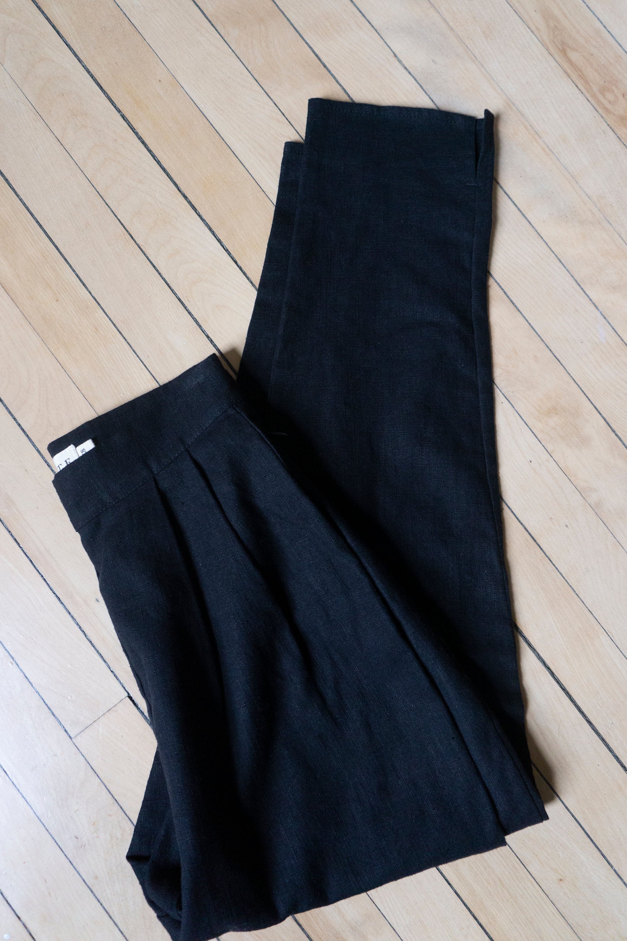 Simone Linen Trousers - Black (SIZE XS)