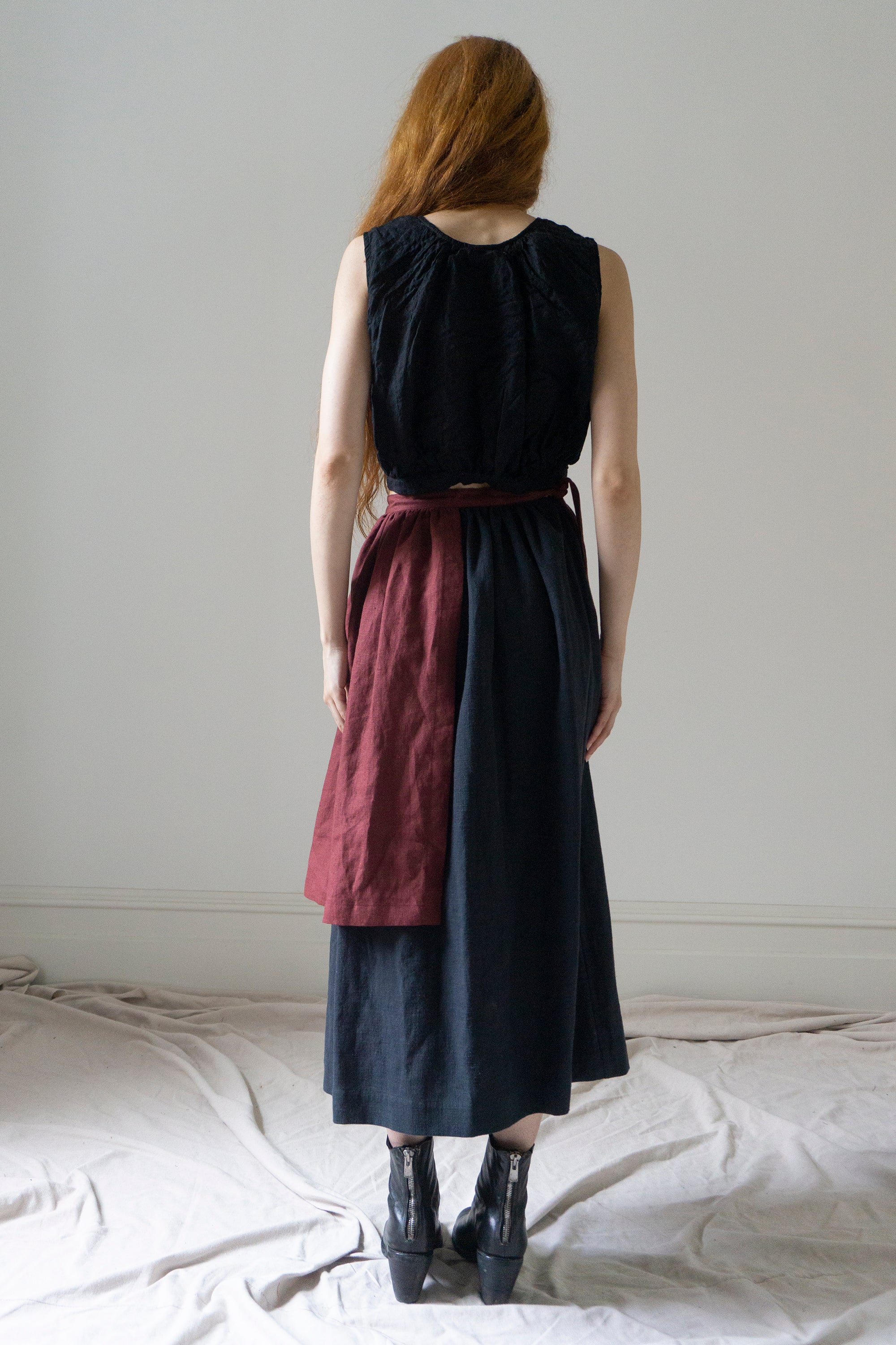 Viola Linen Top - Black