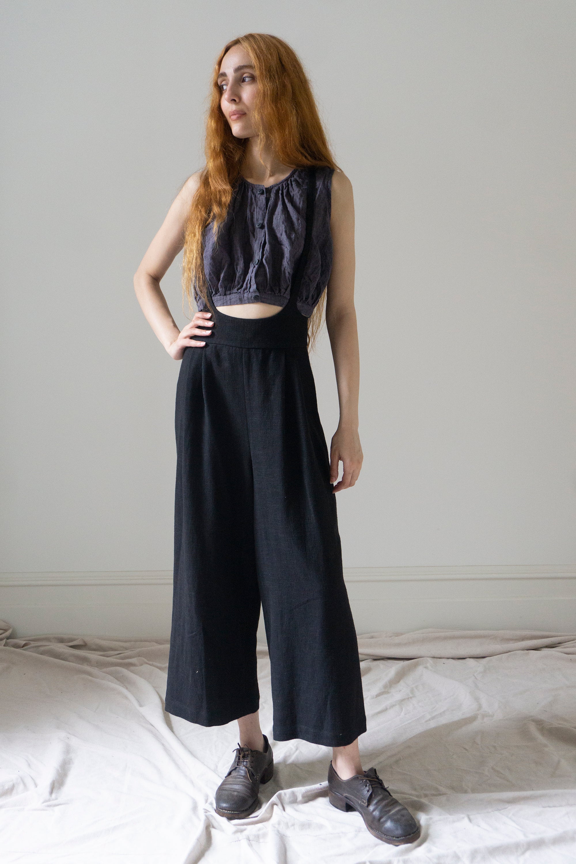 Viola Linen Top - Sloe