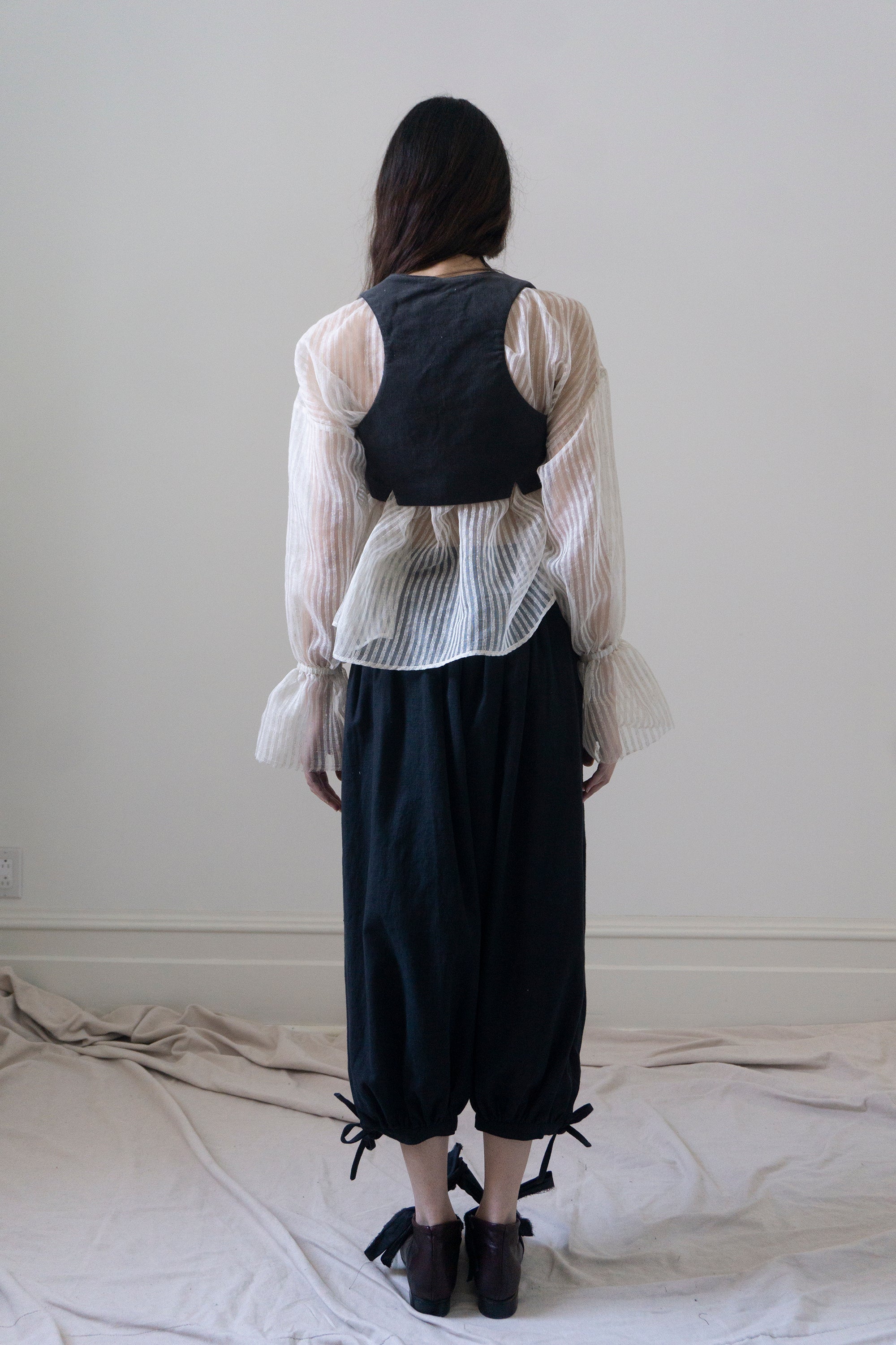 Thea Linen Bloomers - Black