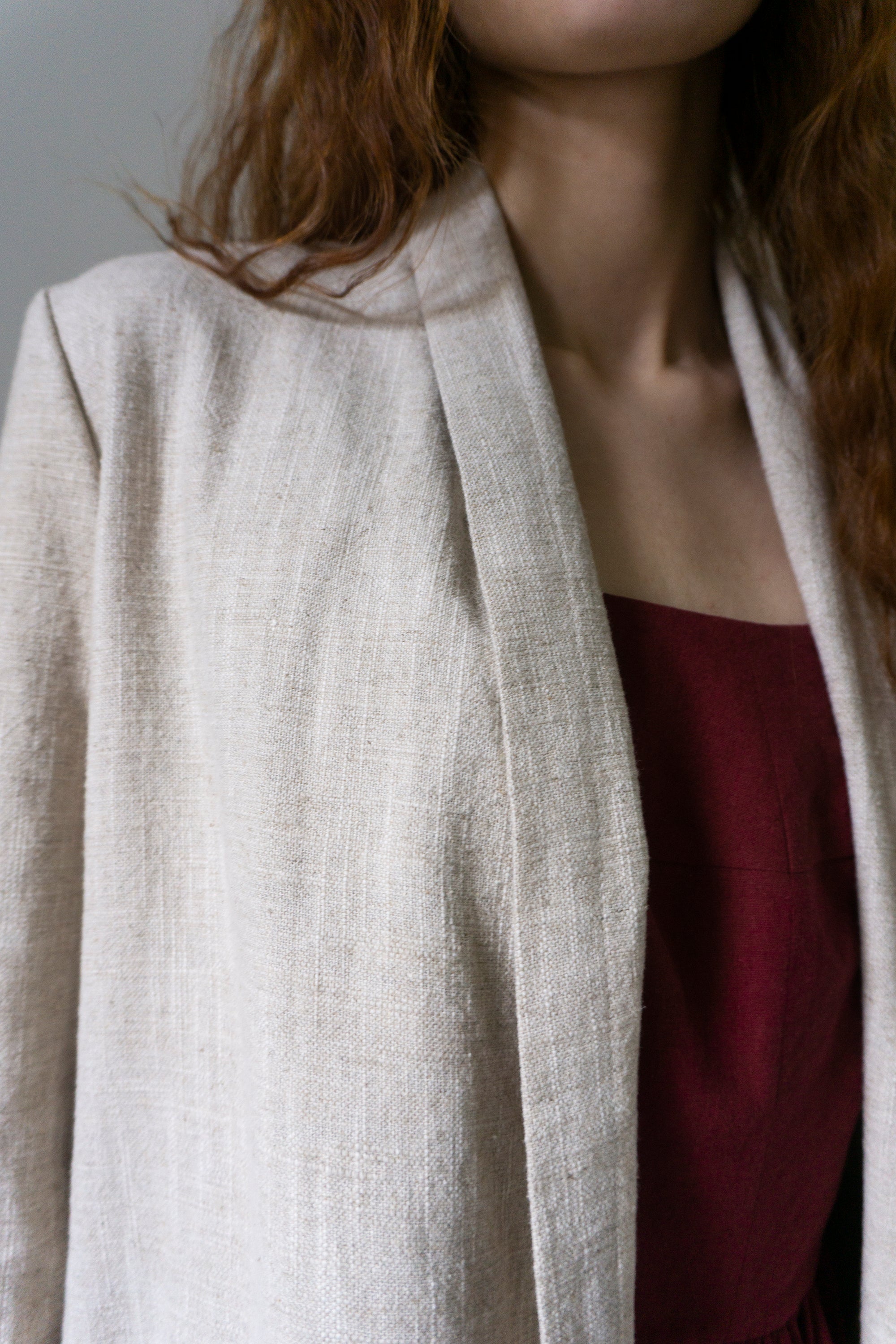 Wren Linen Jacket - Ecru